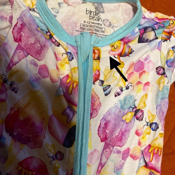 Birdie Bean Phoebe Bees Honeycomb Convertible Bamboo Romper, 12-18 months - Picture 2 of 3